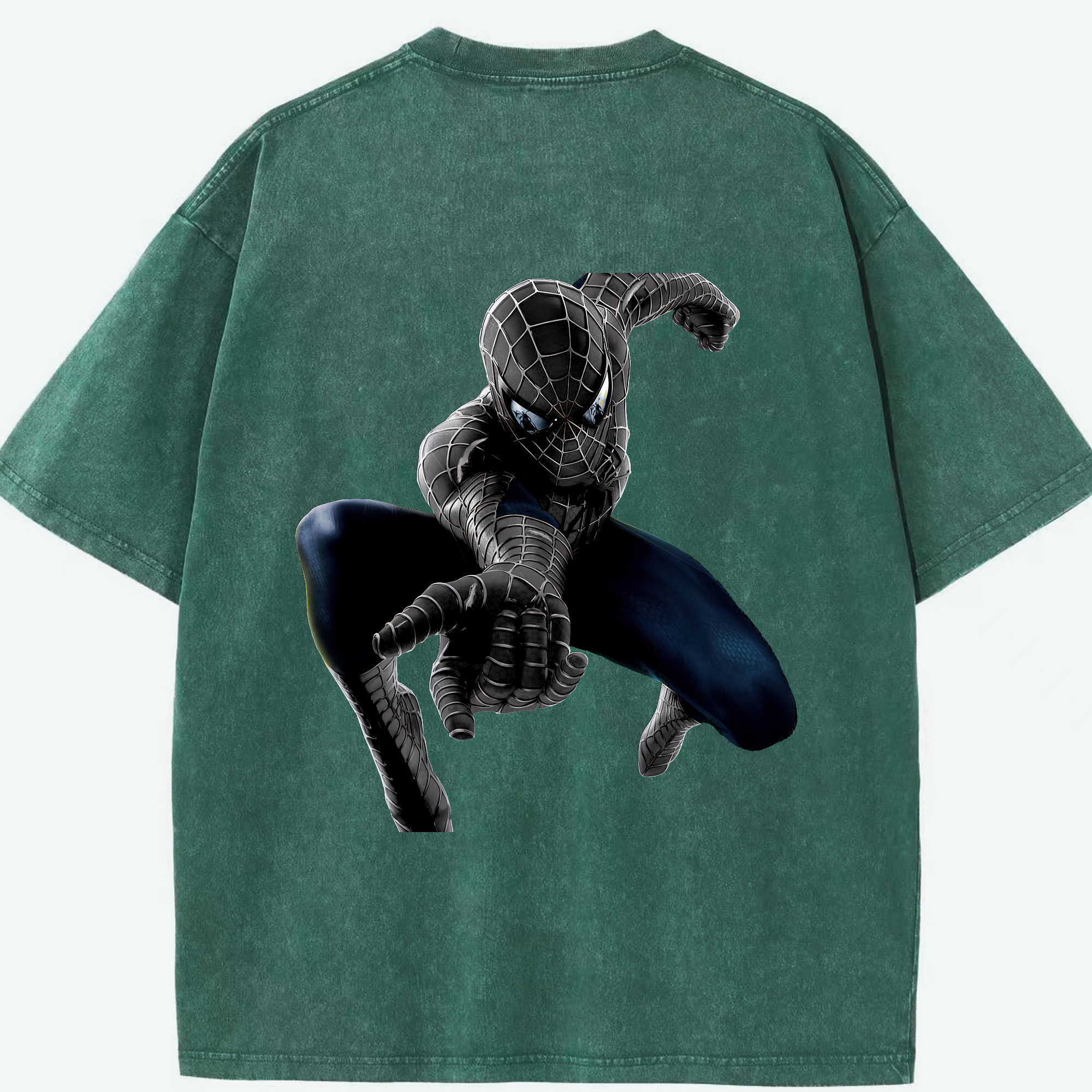 Spider Man スパイダーマン 綿100% ヴィンテージ風 半袖Tシャツ（背面プリント）